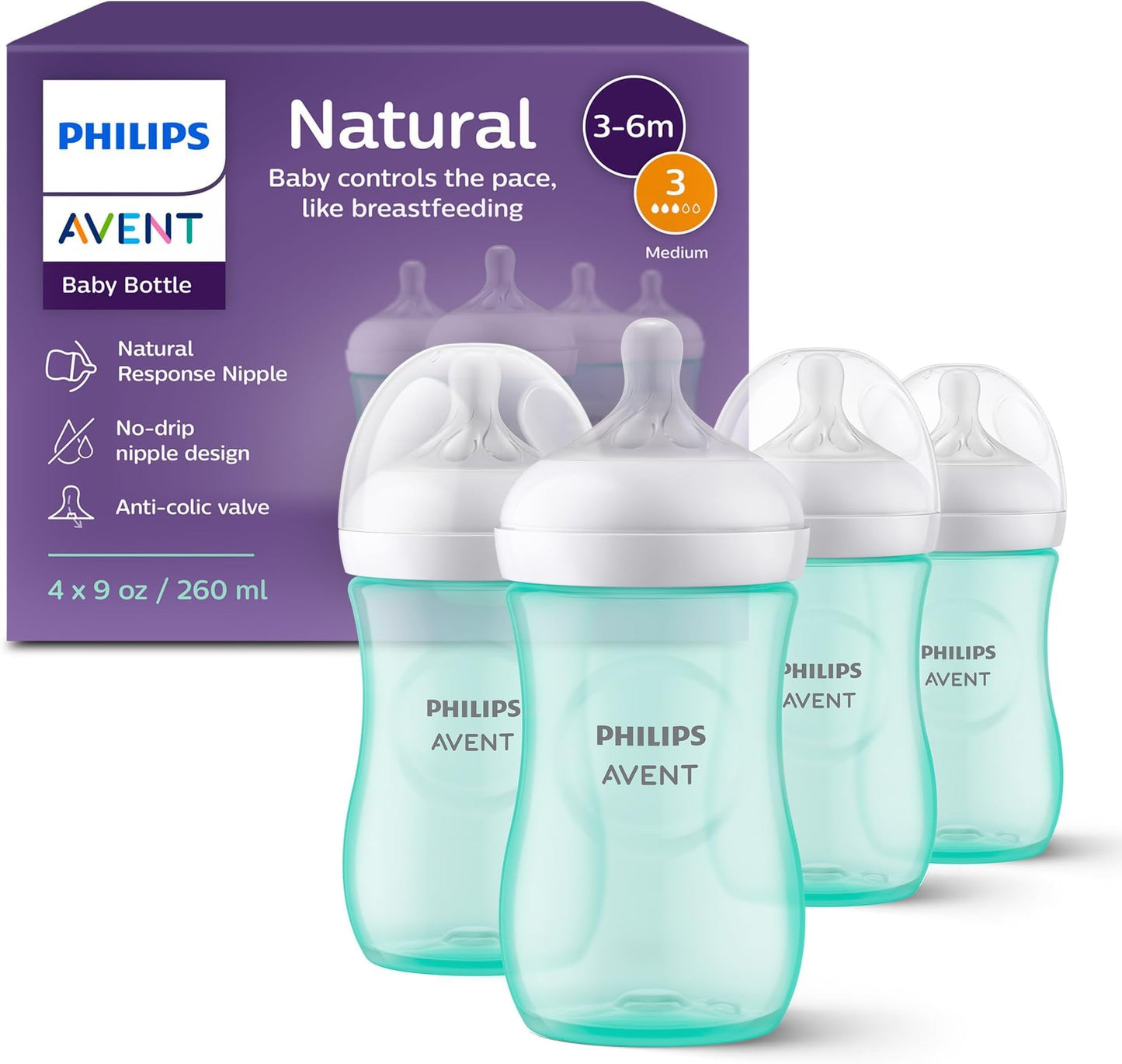Philips AVENT Natural Baby Bottle with Natural Response Nipple