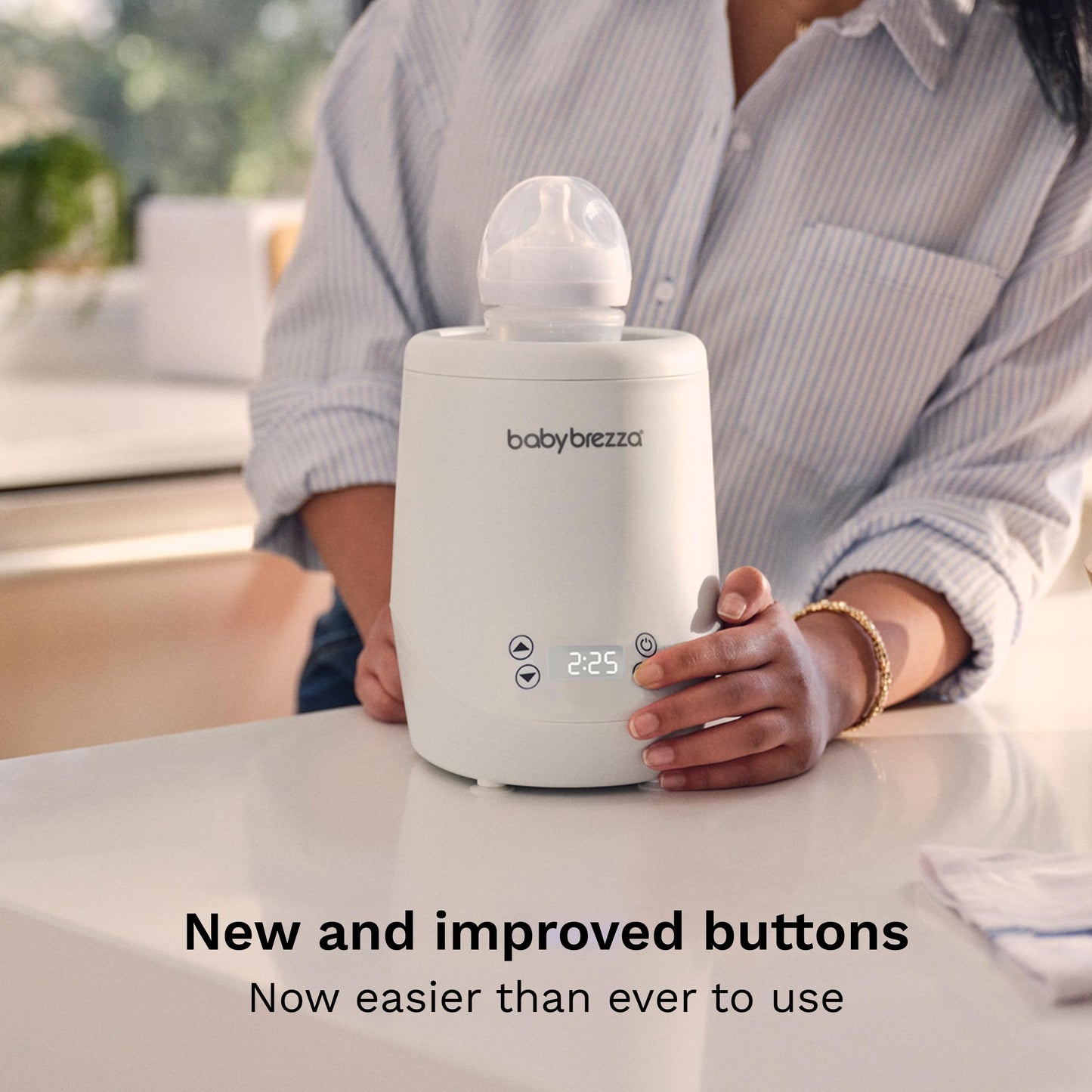Baby Brezza AirSwirl Waterless Baby Bottle Warmer for Breastmilk + Formula