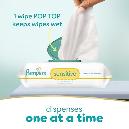Pampers Baby Wipes Sensitive Perfume Free Pop-Top Packs