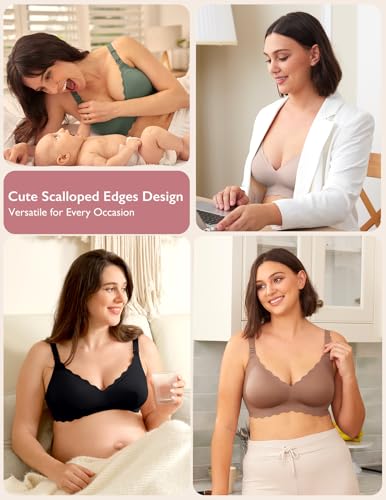 Momcozy Nursing Bras for Breastfeeding, Jelly Strip Support Maternity Bra
