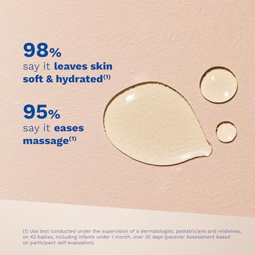 Mustela Baby Oil - Moisturizing Oil for Massage - with Natural Avocado, Pomegranate & Sunflower Oil - From birth on - 3.38 fl. Oz
