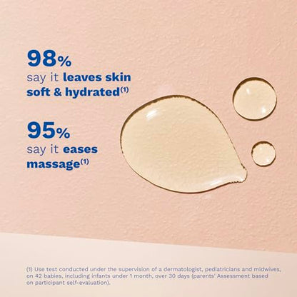 Mustela Baby Oil - Moisturizing Oil for Massage - with Natural Avocado, Pomegranate & Sunflower Oil - From birth on - 3.38 fl. Oz