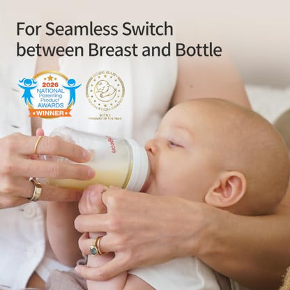 Pigeon Mixed Size Anti-Colic Glass Baby Bottle Starter Bundle
