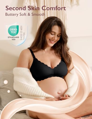 Momcozy Nursing Bras for Breastfeeding, Jelly Strip Support Maternity Bra