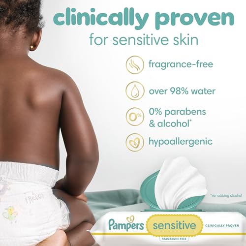 Pampers Baby Wipes Sensitive Perfume Free Pop-Top Packs