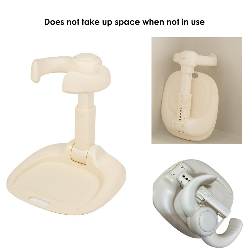 It likes AGUARD Easy Bath Bath Shower Helper Handles for Tube Adjust Length Stand Cream 16.5(L) x 17.7(W) x16.9~21.6inch