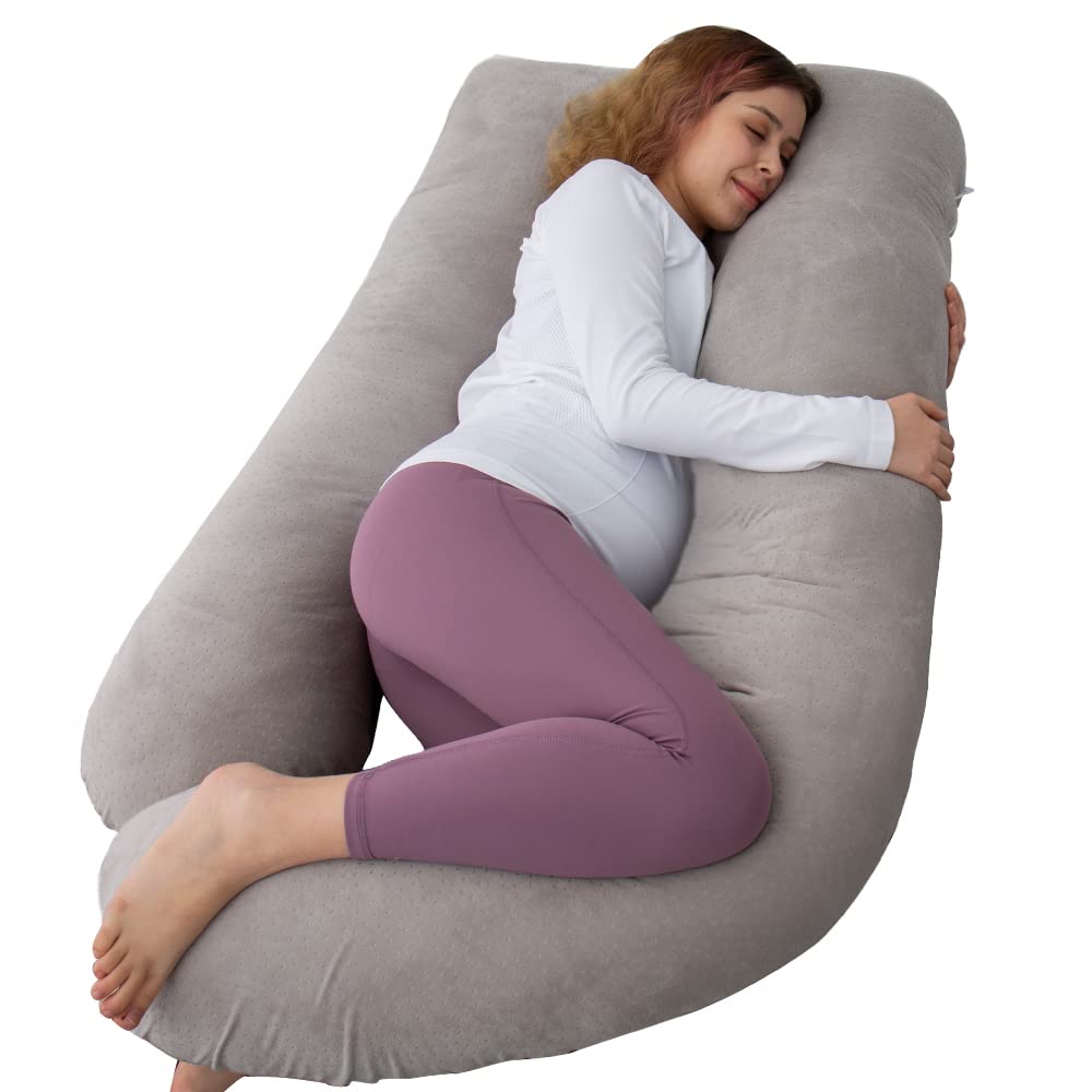 AMCATON 60 Inch Pregnancy Pillow for Sleeping, Extra Large U Shaped Body Pillow, Maternity Pillow for Pregnant Women