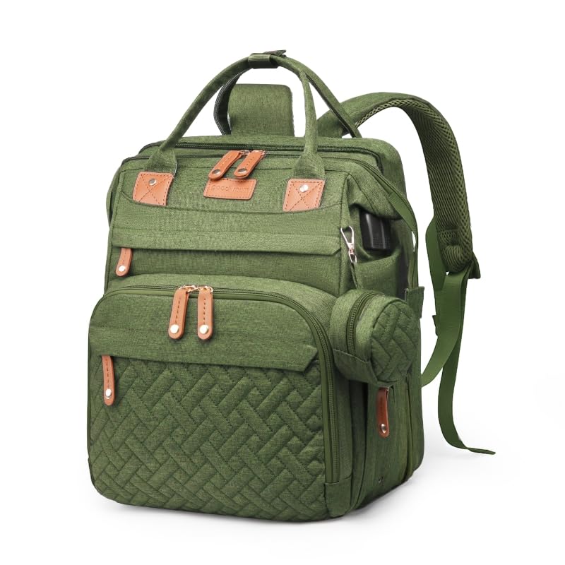 Jeryswet Diaper Bag with Changing Station, Diaper Bag Backpack