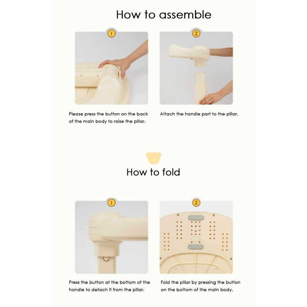 It likes AGUARD Easy Bath Bath Shower Helper Handles for Tube Adjust Length Stand Cream 16.5(L) x 17.7(W) x16.9~21.6inch