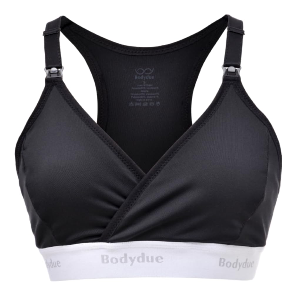 Bodydue Absobra Nursing Pad-Free Nursing Bra for Easy Breastfeeding Maternity Essential Wireless Full-Coverage Comfort