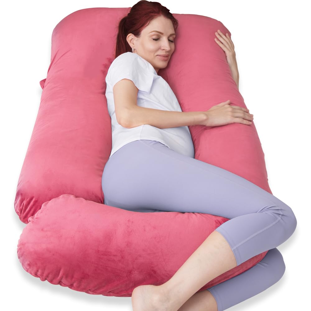 AMCATON 60 Inch Pregnancy Pillow for Sleeping, Extra Large U Shaped Body Pillow, Maternity Pillow for Pregnant Women