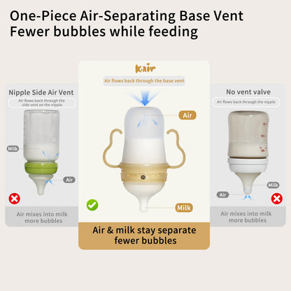 Kair Silicone Anti-Colic Baby Bottle Set Natural Feeding – 8oz/240ml