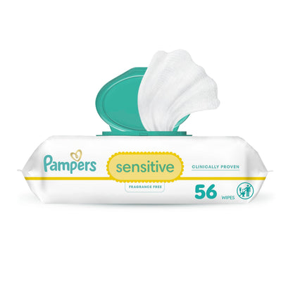 Pampers Baby Wipes Sensitive Perfume Free Pop-Top Packs