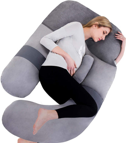 AMCATON 60 Inch Pregnancy Pillow for Sleeping, Extra Large U Shaped Body Pillow, Maternity Pillow for Pregnant Women