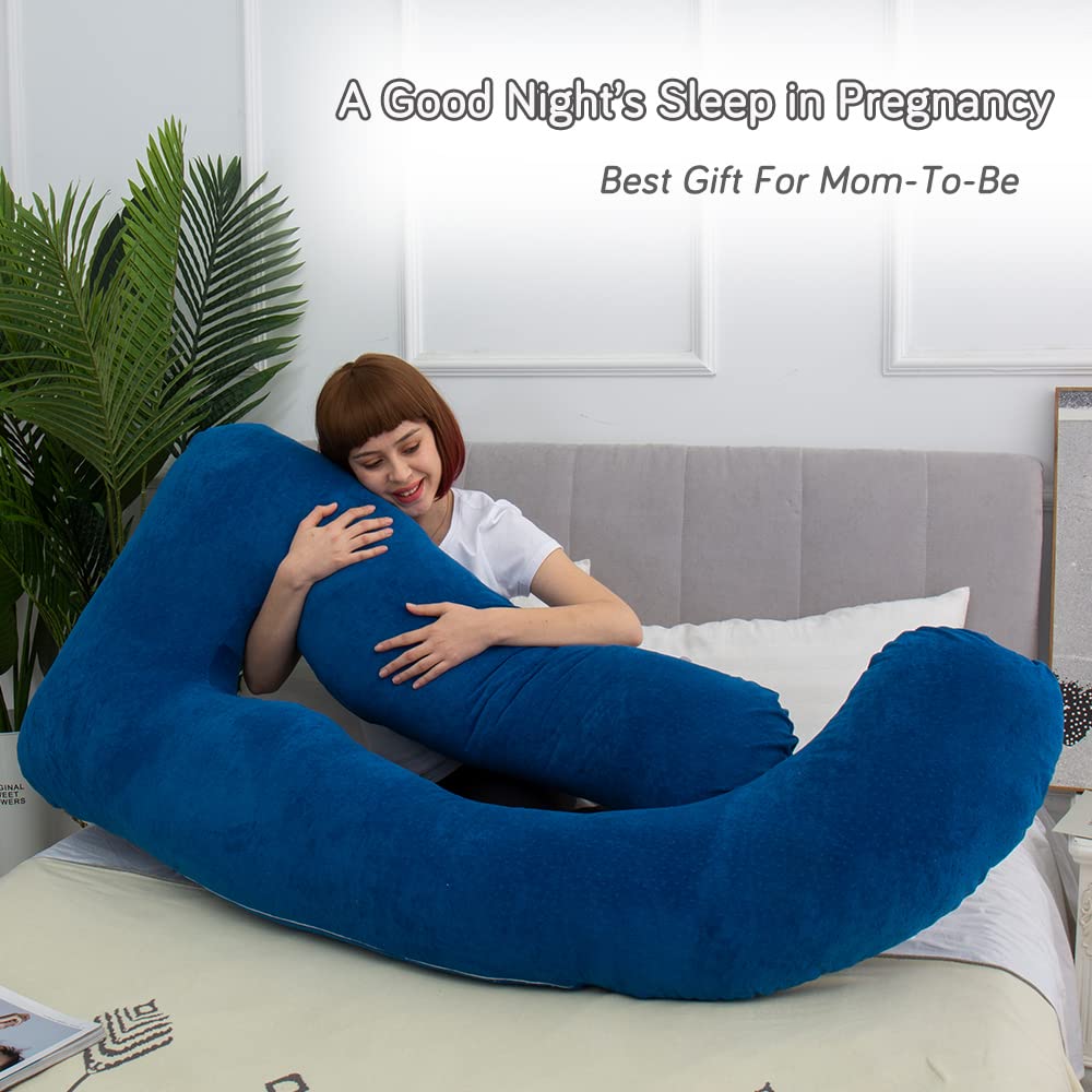 AMCATON 60 Inch Pregnancy Pillow for Sleeping, Extra Large U Shaped Body Pillow, Maternity Pillow for Pregnant Women