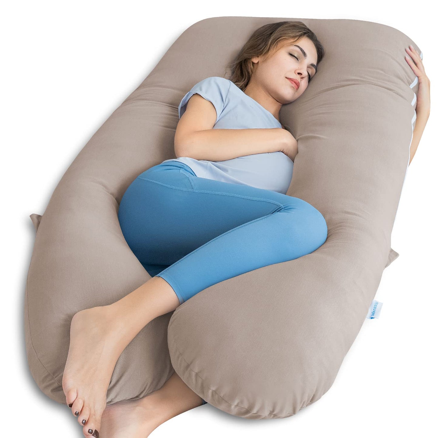 QUEEN ROSE Pregnancy Pillow, U Shaped Full Body Pillows for Sleeping Support, Maternity Pillow for Pregnant Women