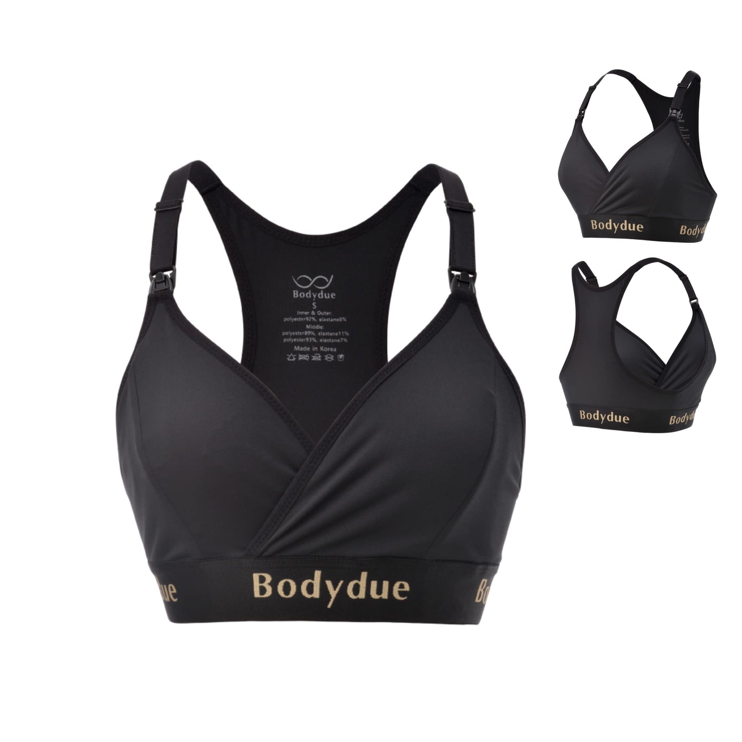 Bodydue Absobra Nursing Pad-Free Nursing Bra for Easy Breastfeeding Maternity Essential Wireless Full-Coverage Comfort