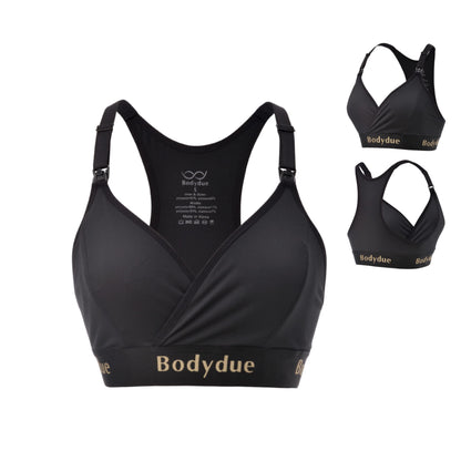 Bodydue Absobra Nursing Pad-Free Nursing Bra for Easy Breastfeeding Maternity Essential Wireless Full-Coverage Comfort