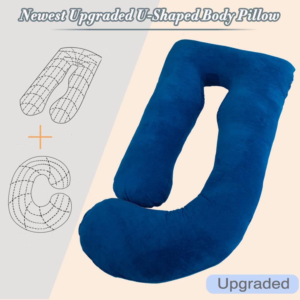 AMCATON 60 Inch Pregnancy Pillow for Sleeping, Extra Large U Shaped Body Pillow, Maternity Pillow for Pregnant Women