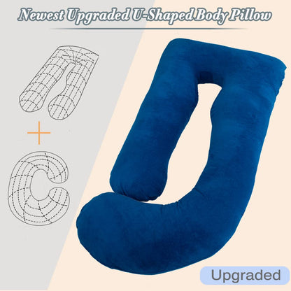 AMCATON 60 Inch Pregnancy Pillow for Sleeping, Extra Large U Shaped Body Pillow, Maternity Pillow for Pregnant Women