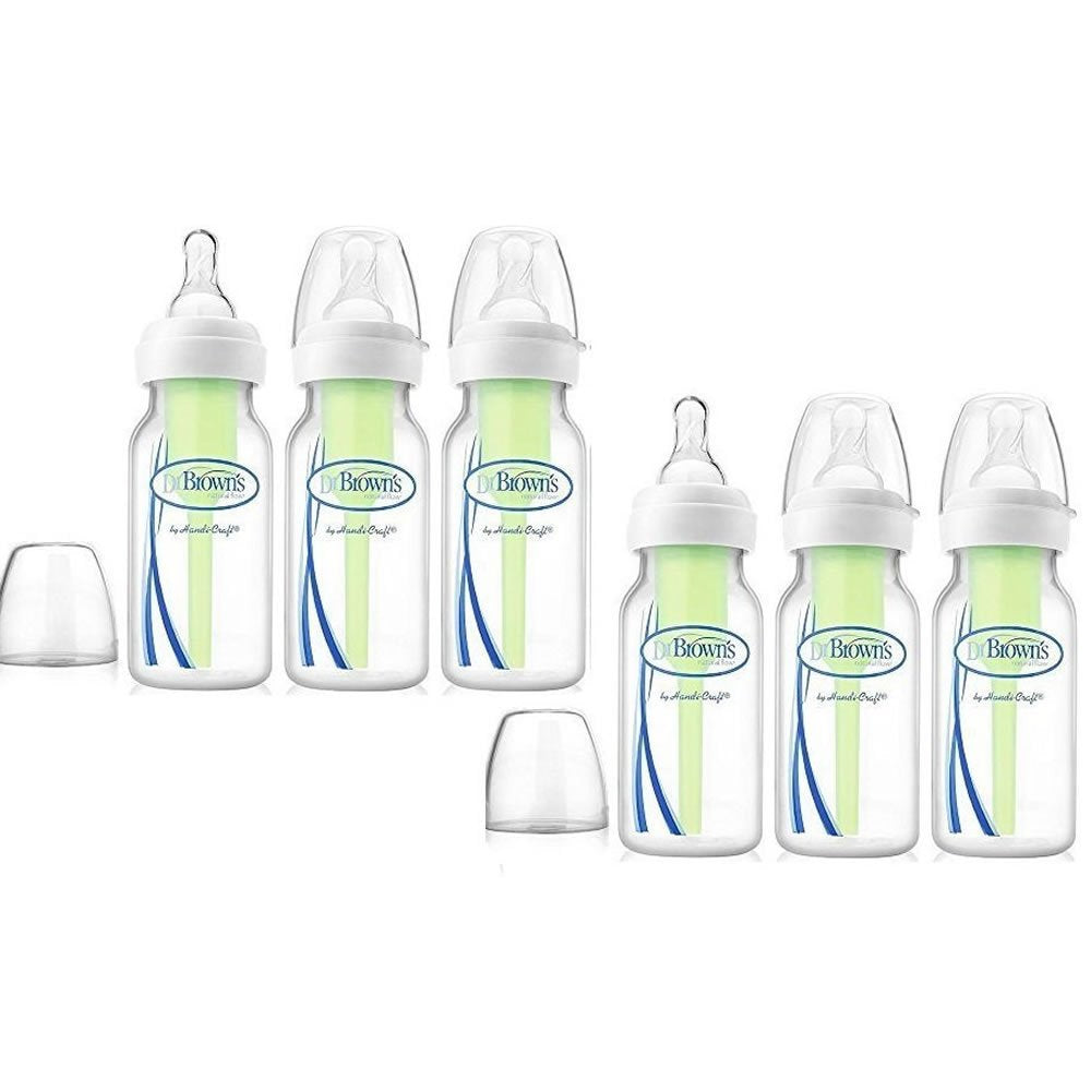 Dr. Brown's Bottles 6 Count (4 Oz), Option Bottles Can Be Used with or Without the Vent