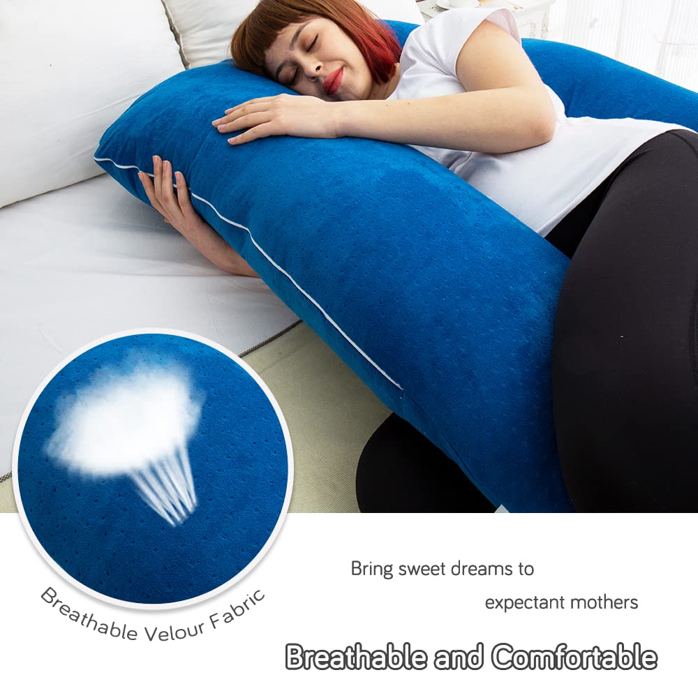 AMCATON 60 Inch Pregnancy Pillow for Sleeping, Extra Large U Shaped Body Pillow, Maternity Pillow for Pregnant Women