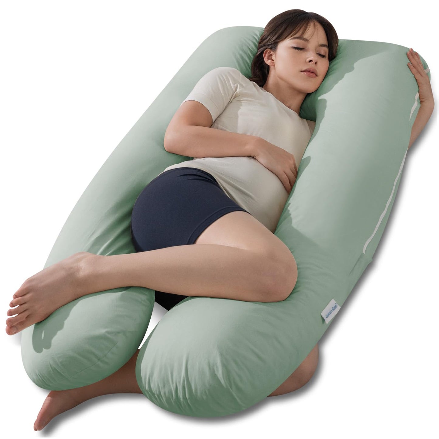 QUEEN ROSE Pregnancy Pillow, U Shaped Full Body Pillows for Sleeping Support, Maternity Pillow for Pregnant Women