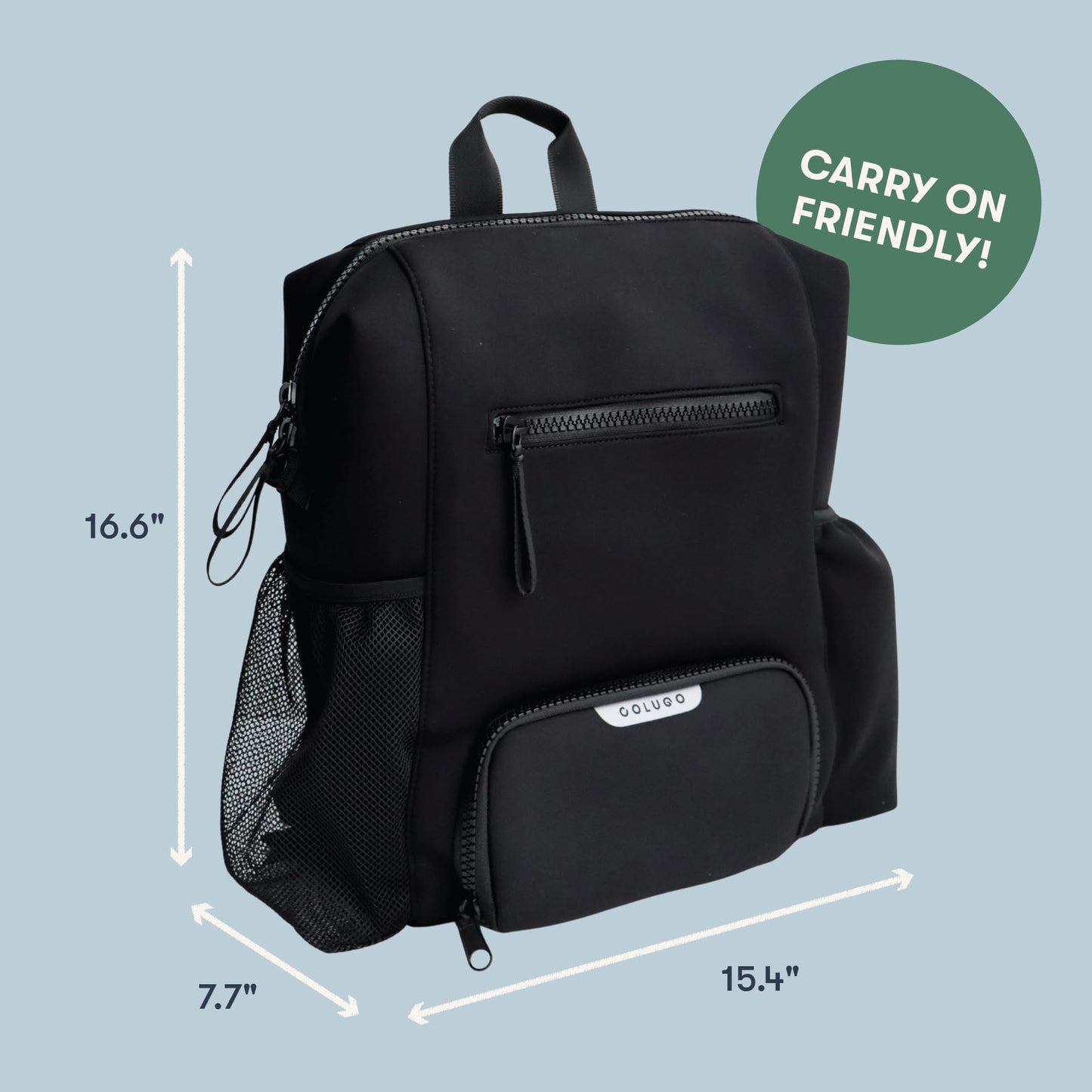 Colugo Neoprene Parent Diaper Backpack With Changing Pad & Pouches