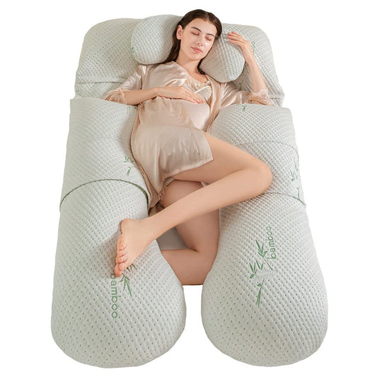 U-Shaped Maternity Pillow, Comfortable Skin-Friendly Maternity Sleep Pillow - for Pregnant Women's Back hips Legs and Abdomen (Color : Style 2, Size : 140x80x20cm)