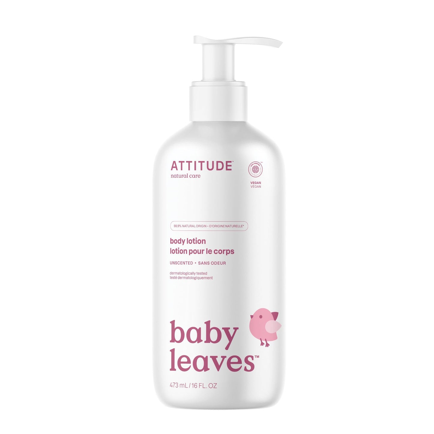 ATTITUDE Baby Lotion, EWG Verified Moisturizer, Dermatologically Tested Moisturizing Cream, Vegan, Unit