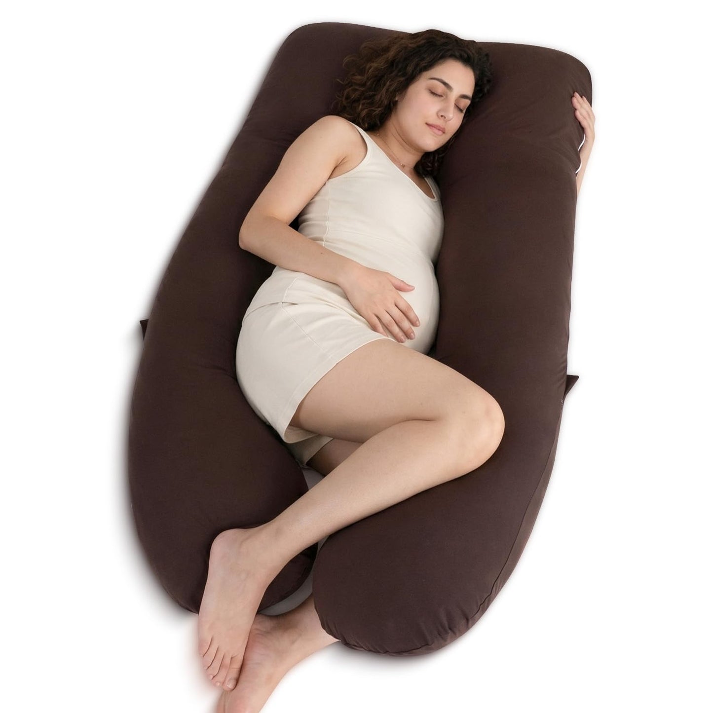 QUEEN ROSE Pregnancy Pillow, U Shaped Full Body Pillows for Sleeping Support, Maternity Pillow for Pregnant Women