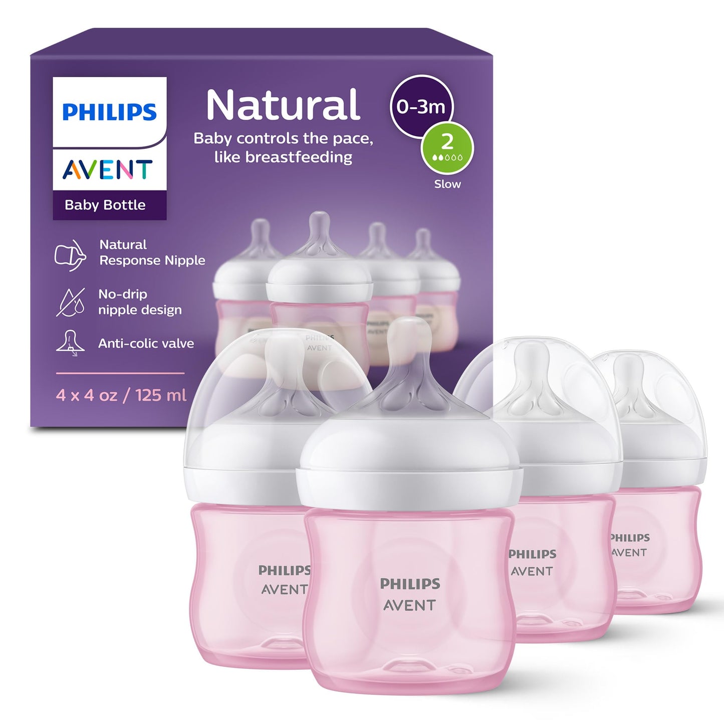 Philips AVENT Natural Baby Bottle with Natural Response Nipple