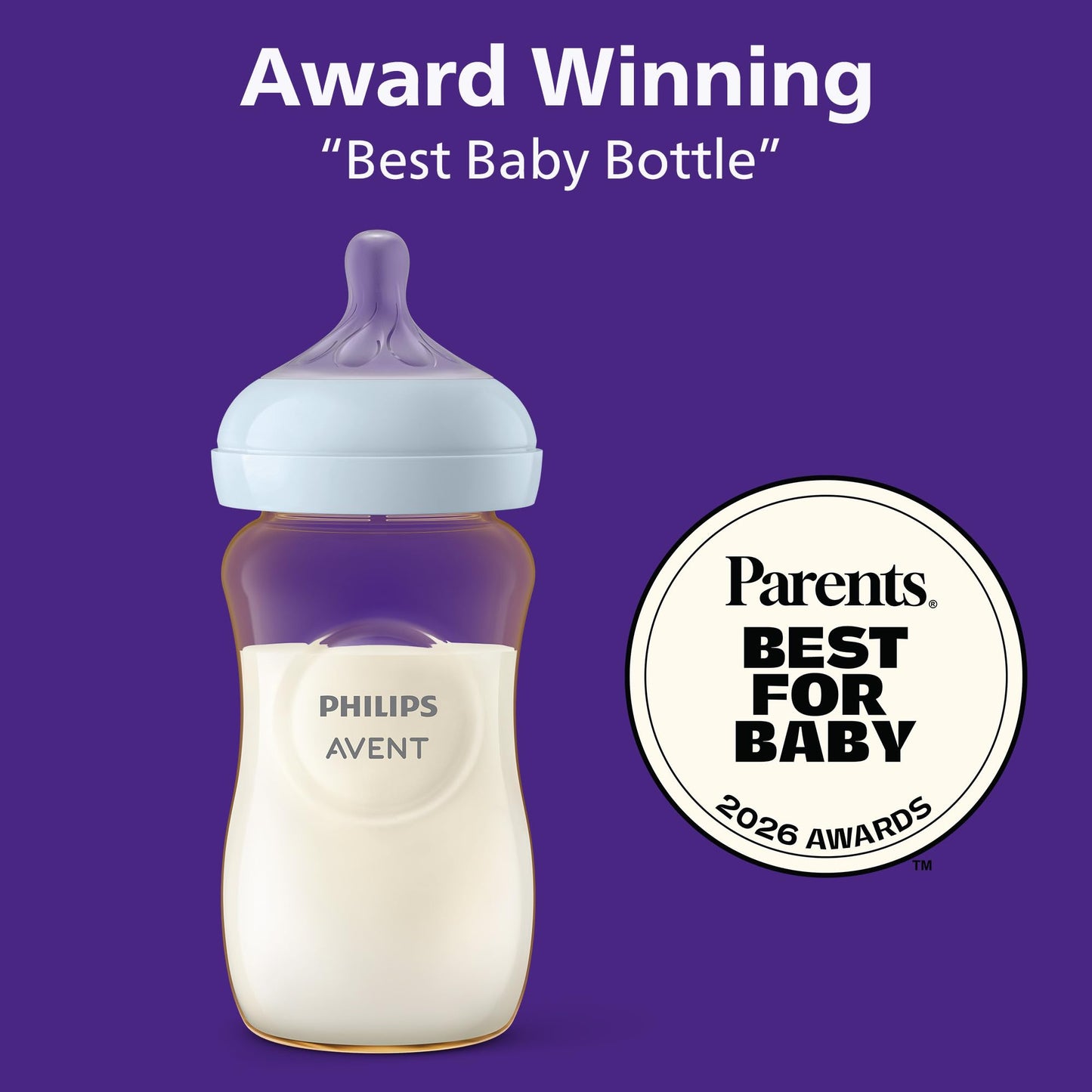 Philips Avent PPSU Natural Baby Bottles with Medium Flow Nipples (Flow 3)