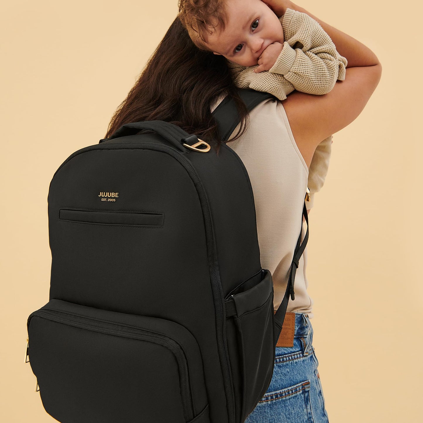 JuJuBe Classic Backpack - Large Diaper Bag with Changing Station, Travel Backpack – Gender-Neutral Baby Diaper Bag Backpack