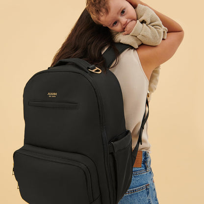 JuJuBe Classic Backpack - Large Diaper Bag with Changing Station, Travel Backpack – Gender-Neutral Baby Diaper Bag Backpack