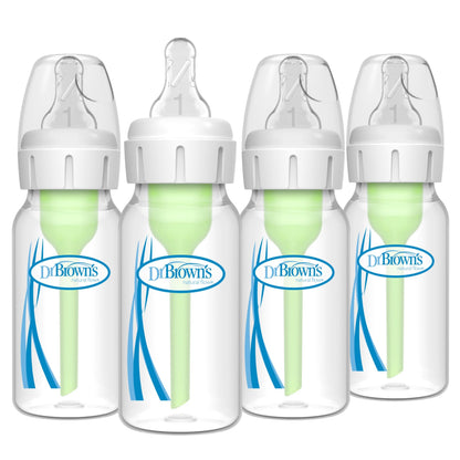 Dr. Brown's Bottles 6 Count (4 Oz), Option Bottles Can Be Used with or Without the Vent
