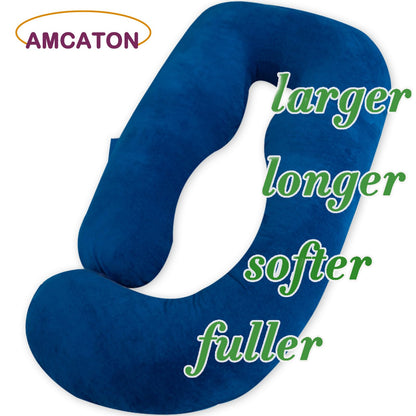 AMCATON 60 Inch Pregnancy Pillow for Sleeping, Extra Large U Shaped Body Pillow, Maternity Pillow for Pregnant Women