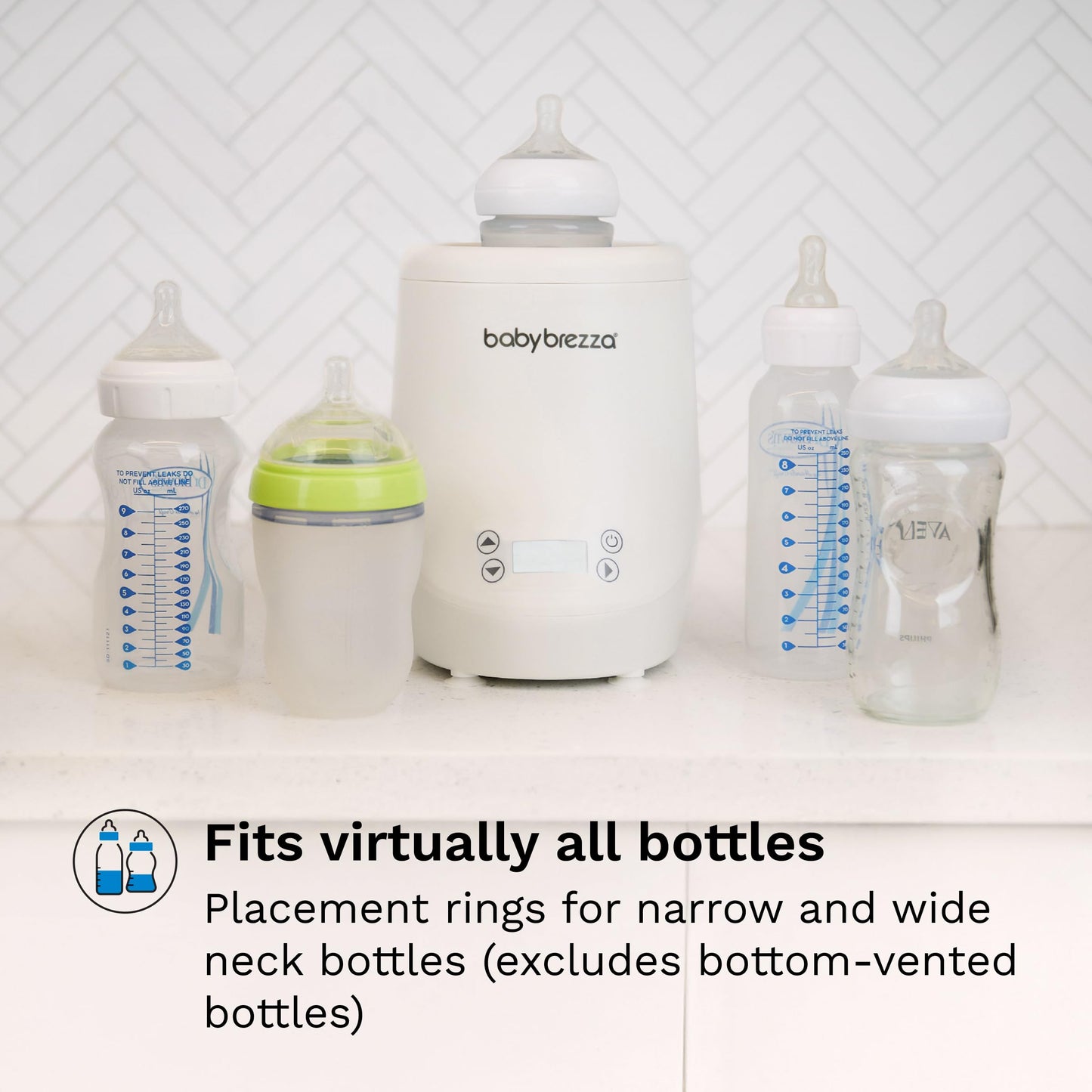 Baby Brezza AirSwirl Waterless Baby Bottle Warmer for Breastmilk + Formula