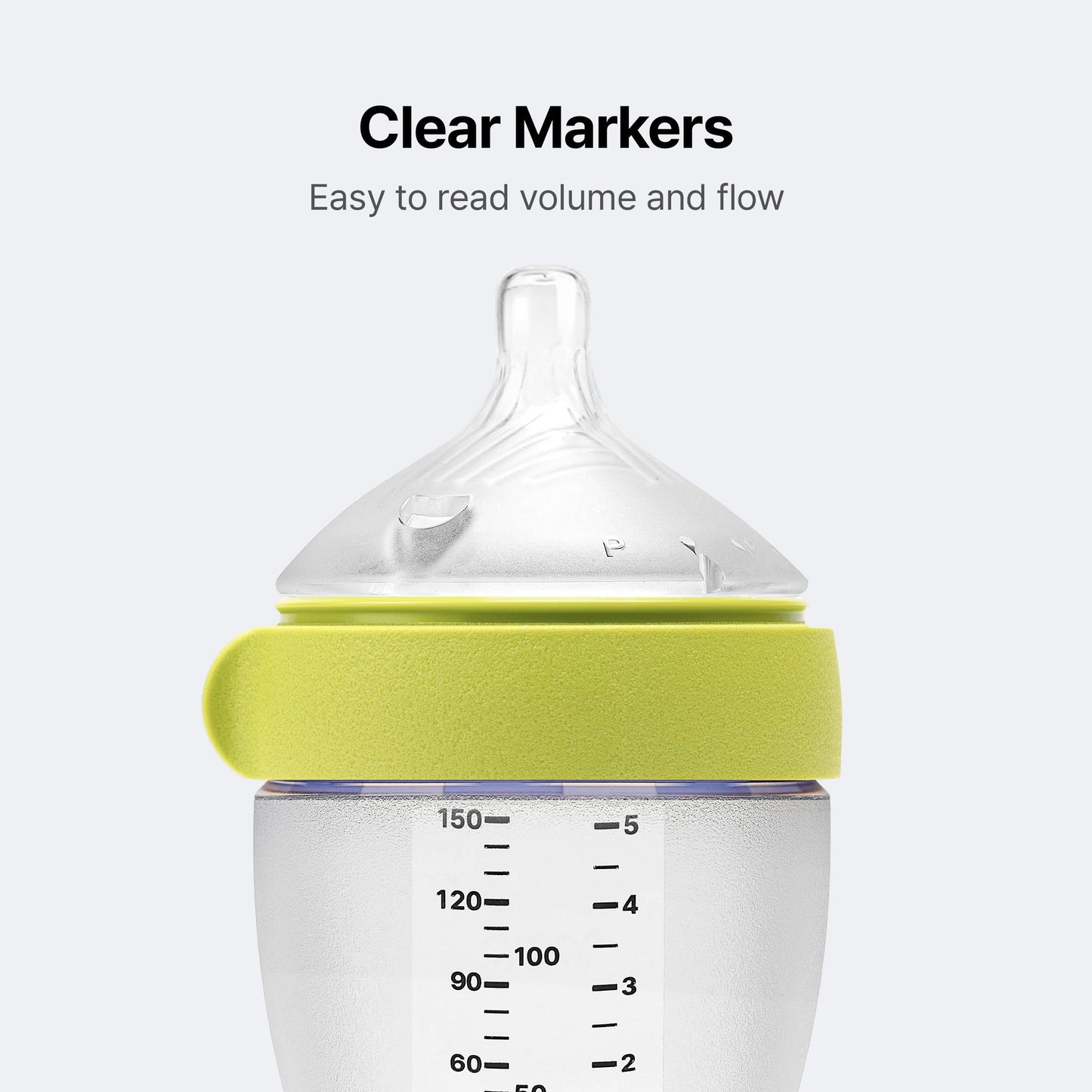 Comotomo Silicone Baby Bottle Gen 2 – 2026 Release (5oz) – True Slow-Flow Nipple for Newborn Feeding (0-3 Months) with Dual Anti Colic Vents for Breast to Bottle Transition