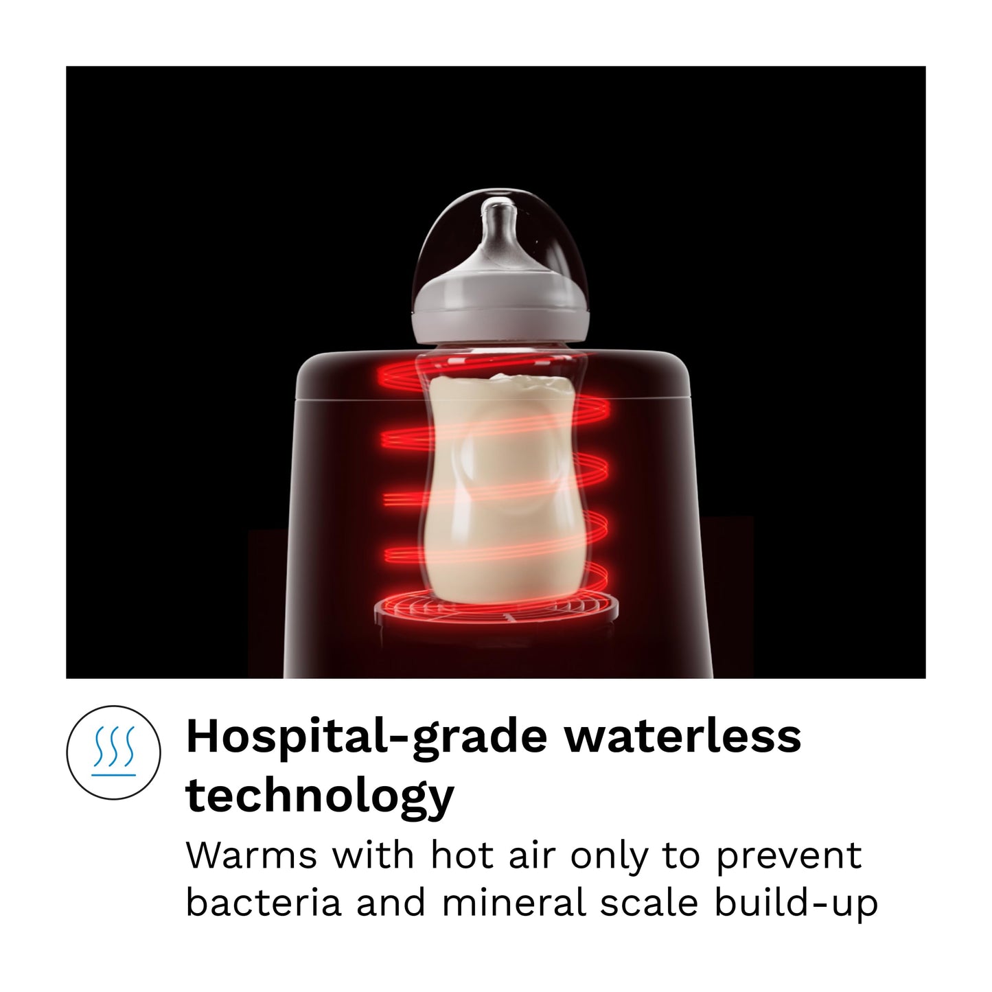 Baby Brezza AirSwirl Waterless Baby Bottle Warmer for Breastmilk + Formula
