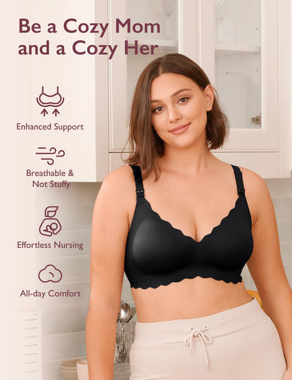 Momcozy Nursing Bras for Breastfeeding, Jelly Strip Support Maternity Bra