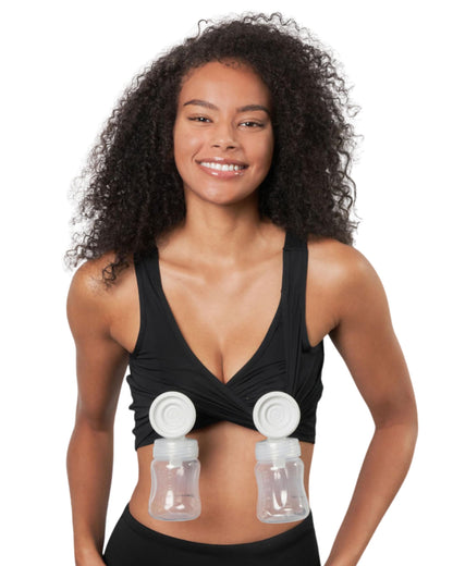 Larken Hands Free Pumping Bra for Breastfeeding | Breast Pump - Maternity Bras for Pregnancy, Pumping & Nursing Bra in One