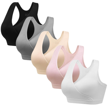 HBselect Maternity Nursing Sleep Bra for Breastfeeding Wireless Bralette