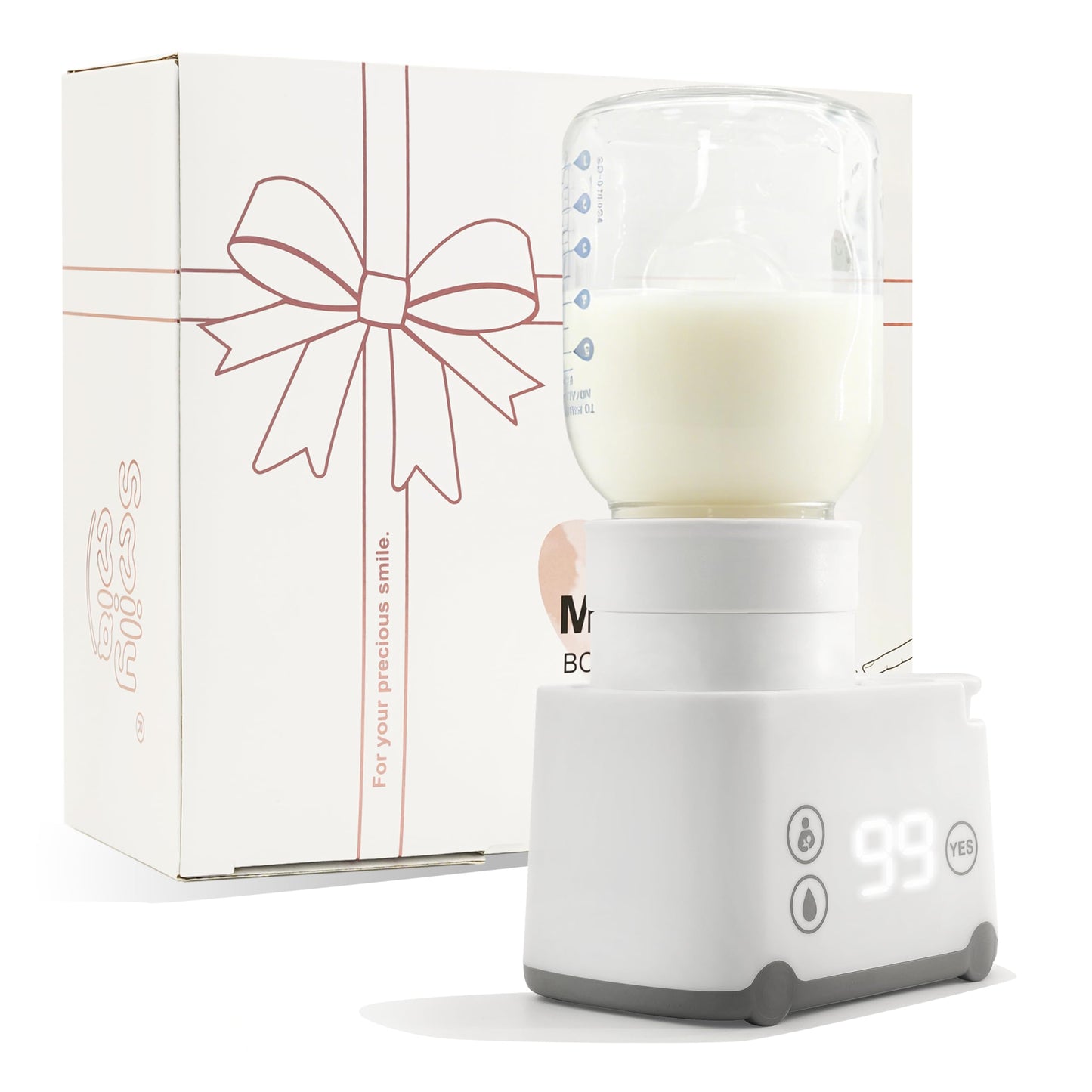 Portable Baby Bottle Warmer Travel Bottle Warmer for Breastmilk with 6 Adapters Leak-Proof