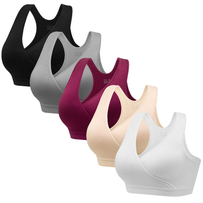 HBselect Maternity Nursing Sleep Bra for Breastfeeding Wireless Bralette