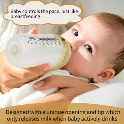 Kair Silicone Anti-Colic Baby Bottle Set Natural Feeding – 8oz/240ml