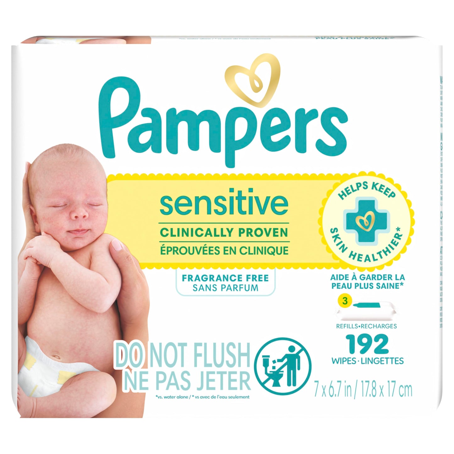 Pampers Baby Wipes Sensitive Perfume Free Pop-Top Packs
