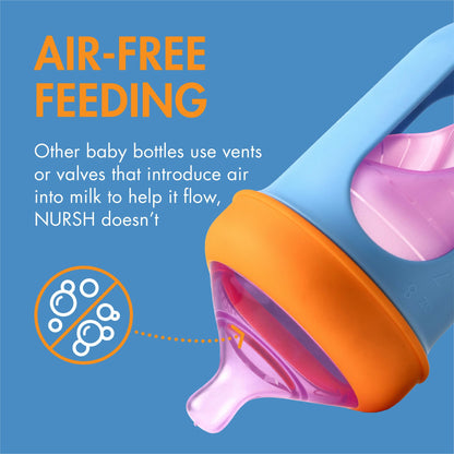 Boon Nursh Reusable Silicone Pouch Baby Bottles