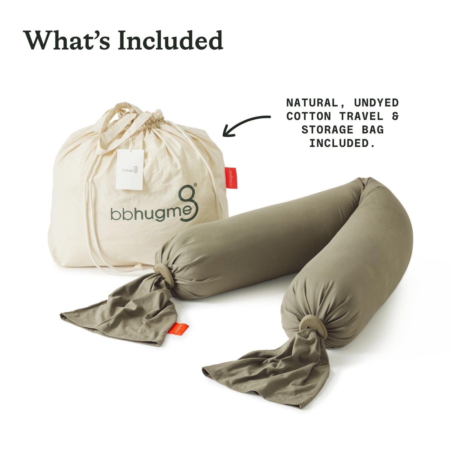 bbhugme Adjustable Pregnancy Pillow – Full Body Support for Side Sleeping - Adjustable Firmness and Shape - Supports Back, Legs, Belly, HIPS for Pregnant Women - Removable Cover