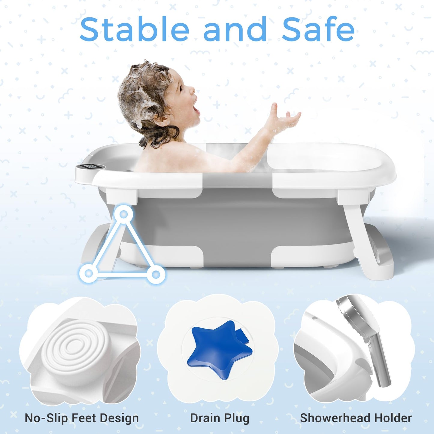 Foldable Baby Bath Tub Frog